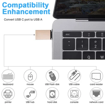 USB C OTG Адаптер Type C към USB 3.0 Адаптер Type-C OTG Кабел Конвертор За MacBookPro Air Xiaomi Mi 10 Samsung S9 S10 USB OTG
