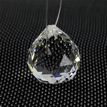 Прозрачна Кристална Топка Висулка 20 мм Осветление Топката Suncatcher Граненое Crystal Prism, Кристални Полилей Част Виси Медальон