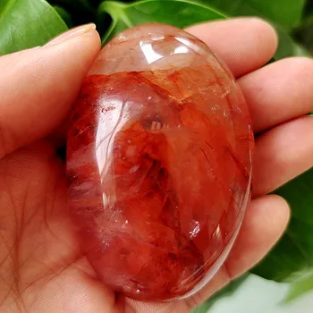 висококачествен Натурален камък Червен гематоидный Кристални палмово декорация на дома Медитация и за изцеление на чакрите кристали