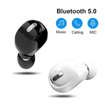 Мини Безжична Bluetooth Слушалки 5.0 in Ear Sport с Микрофон Слушалки Хендсфри Слушалки За Samsung, Huawei За Всички Телефонни Слушалки