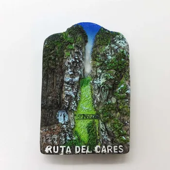 BABELEMI 1бр Ruta del Карес, Астурия, Испания Сувенир Магнит За Хладилник 3D Пътуване Сувенири Смола Магнит За Хладилник Етикети