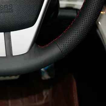 Черна Мека Изкуствена Кожа PU Hand Sew Wrap Покриване на Волана Mazda 6 (GH) въз основа на 2007-2012 2009