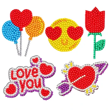 Сладко Caoon Diamond Живопис Stickers For Children Mosaic Кристал Sticky by Number Занаятите Kit For Kids Собственоръчно Dertcoration