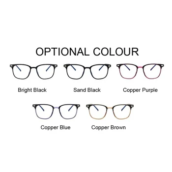 Стари Квадратни Анти-Синя Светлина Очила Рамка Лещи За Късогледство Оптично Огледало Прост Метал На Жените И Мъжете Прозрачни Очила Рамка