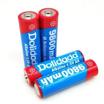 4~20 броя AA батерия 9800mah 1.5 V Нова алкална батерия за led light играчки mp3