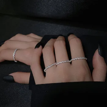 Пенливи пръстен самоличността на председател пръстен на по-възрастното пръстен хвостовое пръстен жена светлина лукс студен вятър ниша показалеца пръстен жена