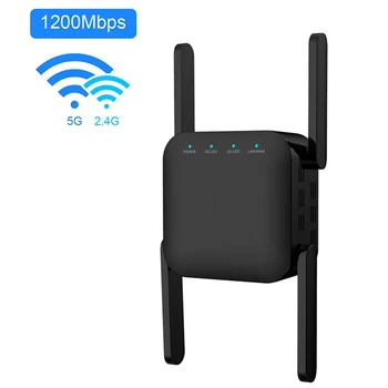 AC24 WiFi Range Extender 1200Mbps Dual Band WiFi Signal Booster AP Mode 5G Wifi Repeater Booster Thuis Wifi Internet Signaal