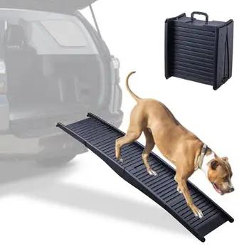Куче-Степенна Пет Stairs Dog Ramp Лесно Сгъваема Пет Ladder Ramp Dog Stairs За Високи Легла, Камиони, Леки Автомобили И Джипове С Тегло Над 5 Кг