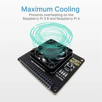 Raspberry Pi 4 Аргон Фен ШАПКА С Бутона на Захранването PWM Software Controllable For Raspberry Pi Model 3 B+ 4B/3Б+/3Б