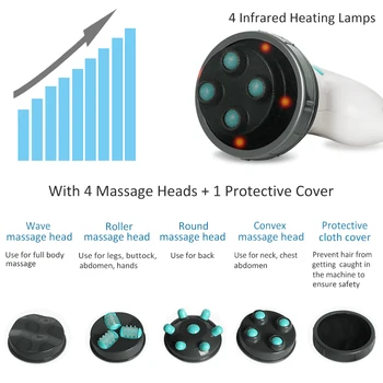 Хапче За Отслабване Massager Roller Handheld Anti Cellulite Massager Electric Full Body Infrared Massage For Arm Leg Hip Belly Fat Отстраняване