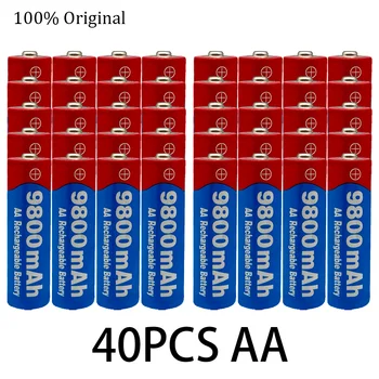 4~40 бр./лот Марка AA батерия 9800mAh 1.5 V Нова Алкална Батерия batery за led light играчки mp3 Безплатна доставка