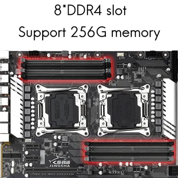 JINGSHA X99-F2 Dual-Channel Computer Motherboard Support LGA2011-3 V3/V4 CPU Desktop Server DDR4 256GB Memory Game Motherboard