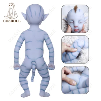 COSDOLL bonecas reborn 45 см Силикон Моющийся ранното образование Син Детски Играчки Детски Играчки Reborn Кукла bebe reborn Кукла #00