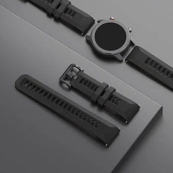 Оригинална каишка за часовник 20 мм и 22 мм(Широчина) Силициев диоксид Гривна за Xiaomi Huami Amazfit GTR Pace Stratos 3 GTS Bip Lite Смарт часовници