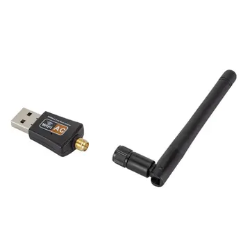 600 Mbps с двойна лента 2.4/5 Ghz Безжичен USB WiFi Адаптер f/Антена 802.11 AC Wi-Fi Приемник Безжична мрежова карта