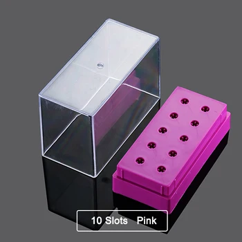 10 слота прозрачни нокти тренировка четка пластмасова кутия за съхранение на притежателя контейнер нокторезачки аксесоари за нокти инструменти