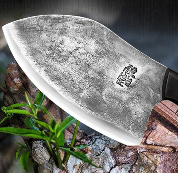 Тан нож кухненски нож марганцевая стомана месо нож за рязане на домакински открит черен железен малък кухненски нож остър нож за риба
