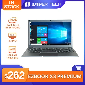 Новият Jumper EZbook X3 Premium Notebook IPS Дисплей 13,3 инча 1080Thin Метален корпус на лаптопа е Intel J3455 8 GB 128 GB Wi-FI Win10