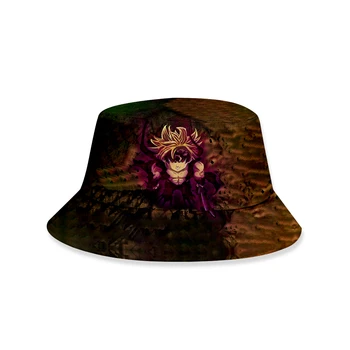 The Seven Deadly Sins Bucket Hat до fisherman Hat panama Design Аниме Cap Women Men Fashion Боб Buckets Hats Mens до fisherman ' s Caps