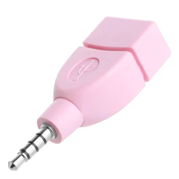 Универсален 3,5 мм Plug Aux Audio Jack Plug To USB 2.0 Женски Конвертор Адаптер