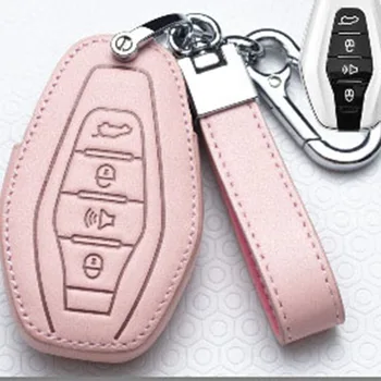 Кожен Калъф за Ключове на Автомобила Калъф за Chery JETOUR X70 X90 X95 Smart Remote Protect Case Ключодържател Притежателя Автоаксесоари Пръстен