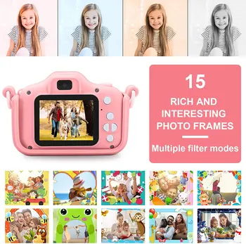 1080P Anti-Fall Digital Kids Camera 20MP Сладко Cartoon Mouse Mini Video Toddler Camera Забавни играчки Детски Подаръци За Рожден Ден