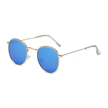 2021 Луксозни Реколта Огледално Маркови Дизайнерски Слънчеви очила Жени/Мъже, Класически Кръгли Външни Слънчеви Очила с UV400 Oculos Gafas De Sol