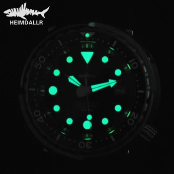 HEIMDALLR Steel Daniele Diver Automatic Watch NH35 Sapphire Crystal Механичен Часовник на Китката C3 Super Luminous 47mm 316L Стомана Корпус