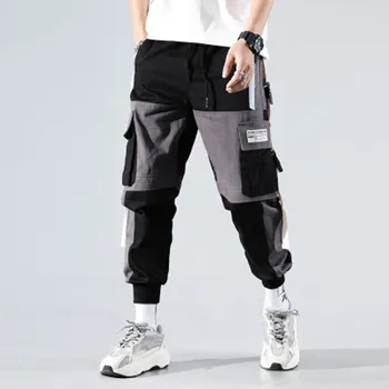 Градинска дрехи Мъжки множество Джобове Товарни Зреещи Хип-хоп Ежедневни мъжки спортни панталони Пътеки Панталони Мода Harajuku Мъжки панталони