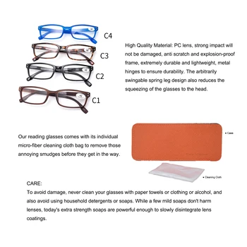 Класически Правоъгълни Очила За Четене Kaibote Classic +1.0 1.5 2.0 2.5 3.0 3.5 Трайни за Мъже И Жени Висококачествени Пресбиопические Очила Reader