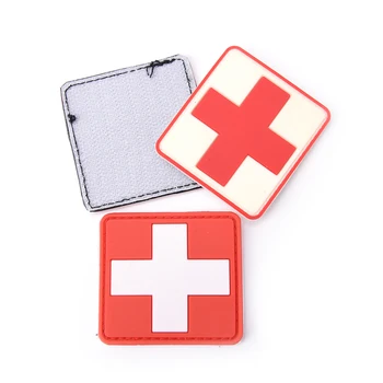 1бр Нов 3D PVC Гума Червен Кръст Флаг на Швейцария Швейцарският Кръст Кръпка Лекар, Фелдшер Тактически Нож икона