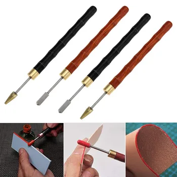 Нов DIY Leather Занаятите Treatment Carving Oil Pen Tool Oil Painting Accessories Stainless Съвет Roller Pen Портфейл Кожа