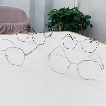 Imwete Ретро Многоугольная Рамки За Очила Мъжете Нередовни Оптични Рамки За Очила Жени Тенденция Стилове Брандираната Рамки За Очила