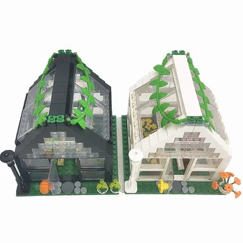 Съвместими Градските Приятели Строителни Тухли Оранжерия База MOC Стъклени Цветя Къща Блокове Играчки за Деца Момче Момиче Рожден Ден, Подарък за Коледа
