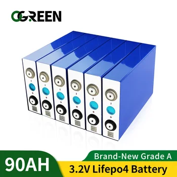 OGREEN 32 БР. НОВ Lifepo4 Батерии 3.2 V 90AH 96V90AH 48V180AH 24V360AH 12V720AH Клетки Не 120AH за Домашно Съхранение на Слънчева Енергия
