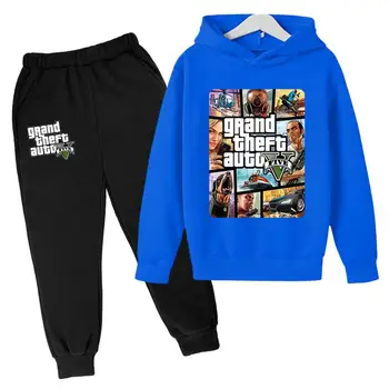 Grand Theft Auto Driver памук GTA 5 Hoody с дълъг ръкав уличен стил палто високо качество Унисекс момче/момиче на горно облекло Hoody+панталони