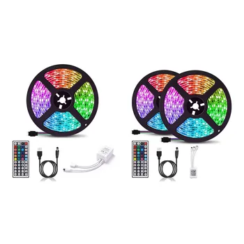 LED Strip Светлини Remote Control RGB Infrared Flexible Lamp Лента Ribbon Light with 44 Key DC 12V Home Bedroom Decoration