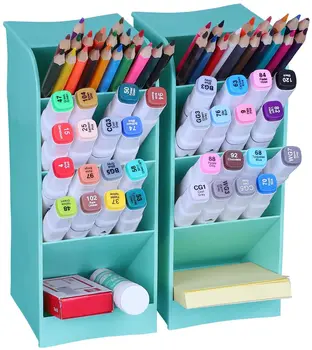 Настолен Органайзер High Capacity Pen Holder Desktop Storage Makeup Brushes Caddy for Office Home School Supplies Big Молив Storage