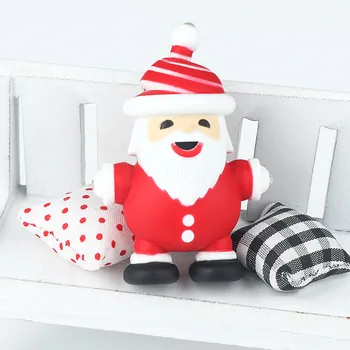 Прекрасен Дядо Коледа LED Ключодържатели, Коледни Украси Светлина, Звук Мини Фенерче Детски Играчки на Жените и Мъжете Страна на Бижута Подарък