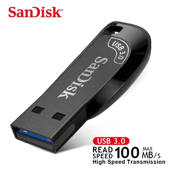 Пясъци USB3.0 Флаш памет 32GB 64GB 128GB 256GB CZ410 Ultra Shift 100MB/s Black Memory Stick U Disk Mini Pendrive За Компютър