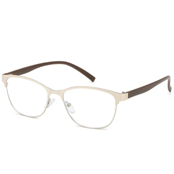 YCCRI Нов Ретро Метални Очила За Четене Жени Пресбиопический Синя Светлина Блокер Очила за Родители Старши Очила Извити Линия