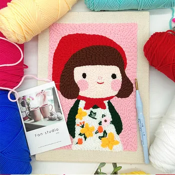 Руски Изпълзяват Бродерия Материал Пакет Удар Игли за Бродерия Панделки Вълна Тъкане Набор от DIY Шаблон Embroideried #W