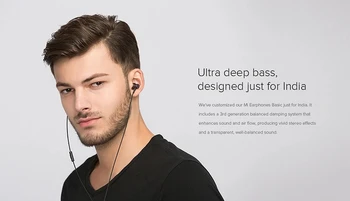 Оригинални Слушалки Xiaomi Singal Dual Dynamic Earphones 3.5 mm In-ear Бас Стерео накрайници за уши Кабелна Управление С Микрофон