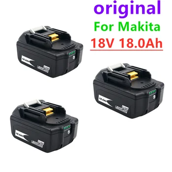 Оригинален 18V18Ah една Акумулаторна Литиево-Йонна Батерия Подмяна на електрически инструменти Батерия за MAKITA BL1880 BL1860 BL1830+Зарядно Устройство