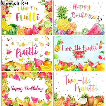 Mocsicka Twotti Fruitti Birthday Party Background Summer Tutti Плодов Theme Parties Photography Background Photoshoot Decorations