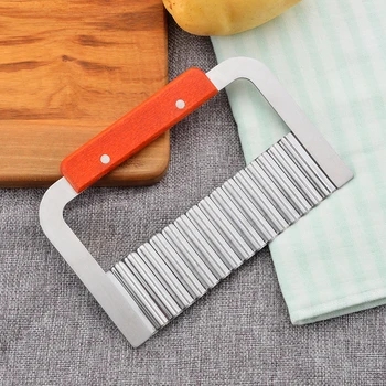 Вълчи Зъб Картофена Нож Кухненски Овощерезка Fancy Slicer Картофена Парче Инструмент Home Wave Knife Cut Картофена нож