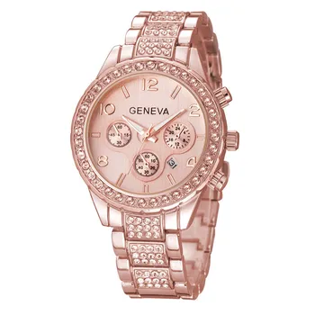 SZ6 Luxury JOOM hot-selling watch женски Женевские трехглазые часовник с календар стоманен обръч кварцов часовник за няколко часа