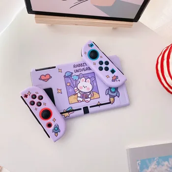 Най-новият Nintend Switch Сладко Cartoon Protective Cover Shell for Nintendo Switch Accessories TPU Soft Case Unicorn Astronaut