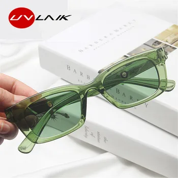 UVLAIK Small Square Слънчеви очила Жените Марка Дизайнер Винтидж Слънчеви Очила за Мъже Хип Хоп Правоъгълник Очила Ясно UV400 Очила