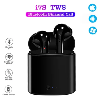 I7s TWS Безжични Слушалки 5.0 Bluetooth слушалки Слушалки, Спортна Хендсфри Слушалки Зарядно Устройство За Xiaomi iPhone Android